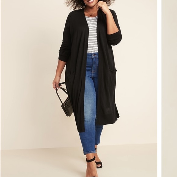 Old Navy Super Long Open Front Plus Size Sweater - Picture 1 of 7